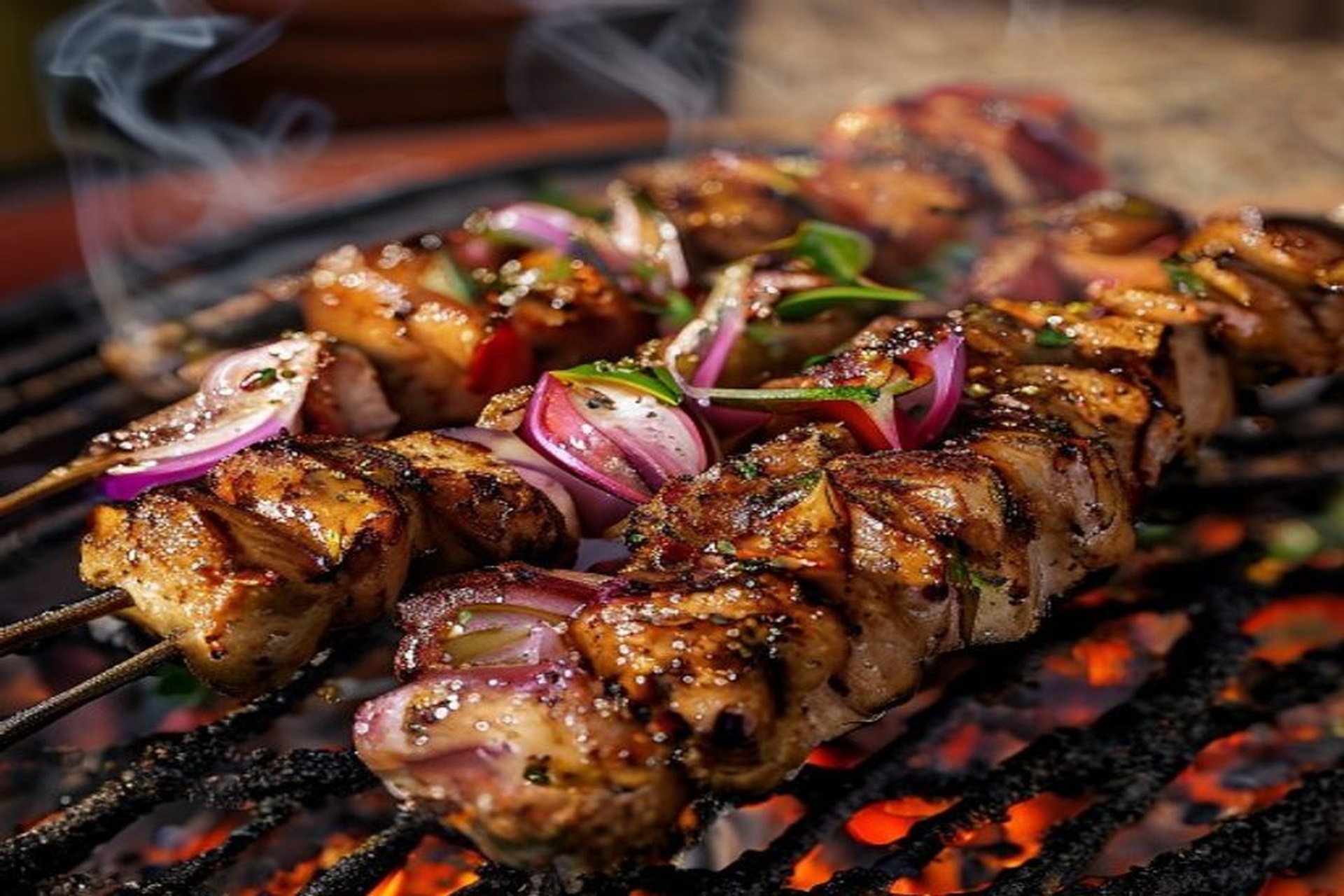Brochetas de cordero con especias marroquíes