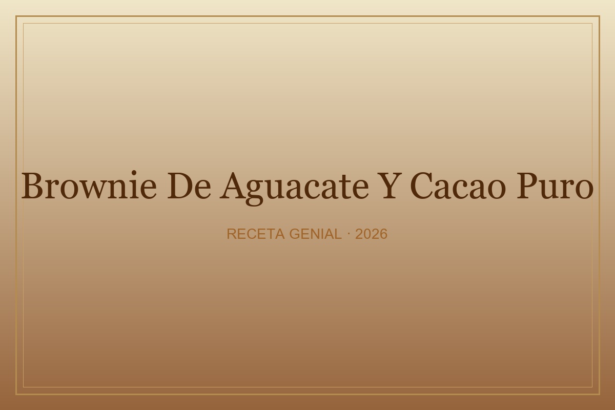 Brownie de aguacate y cacao puro