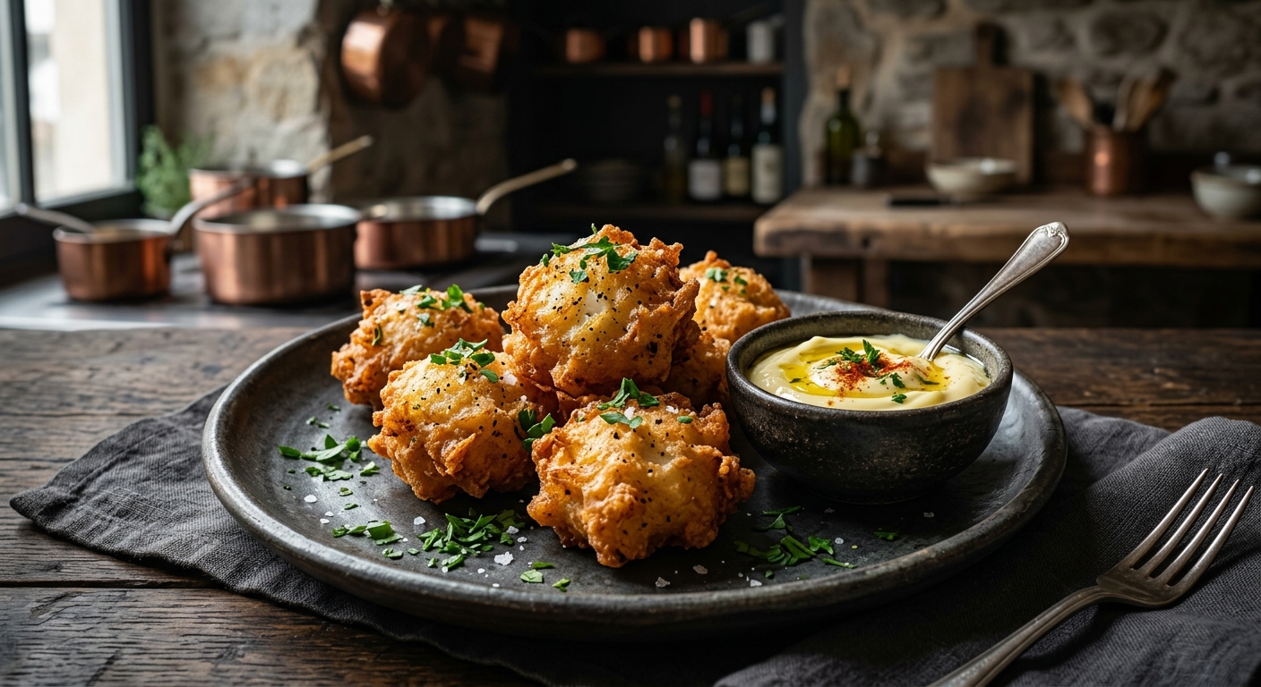 Buñuelos de bacalao negro