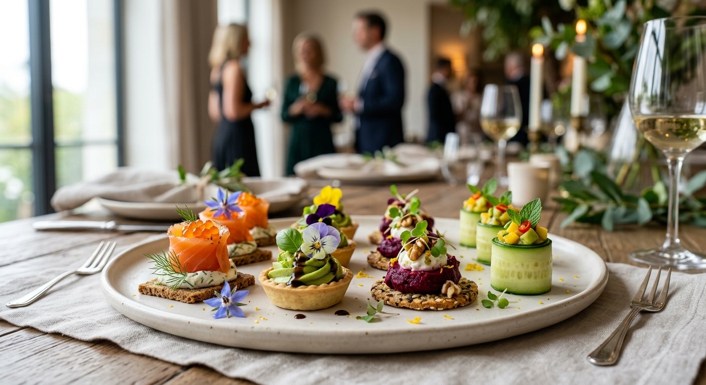 Canapés saludables para eventos 2026