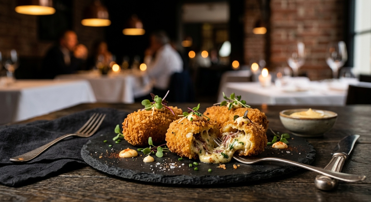 Croquetas de cecina y queso de cabra