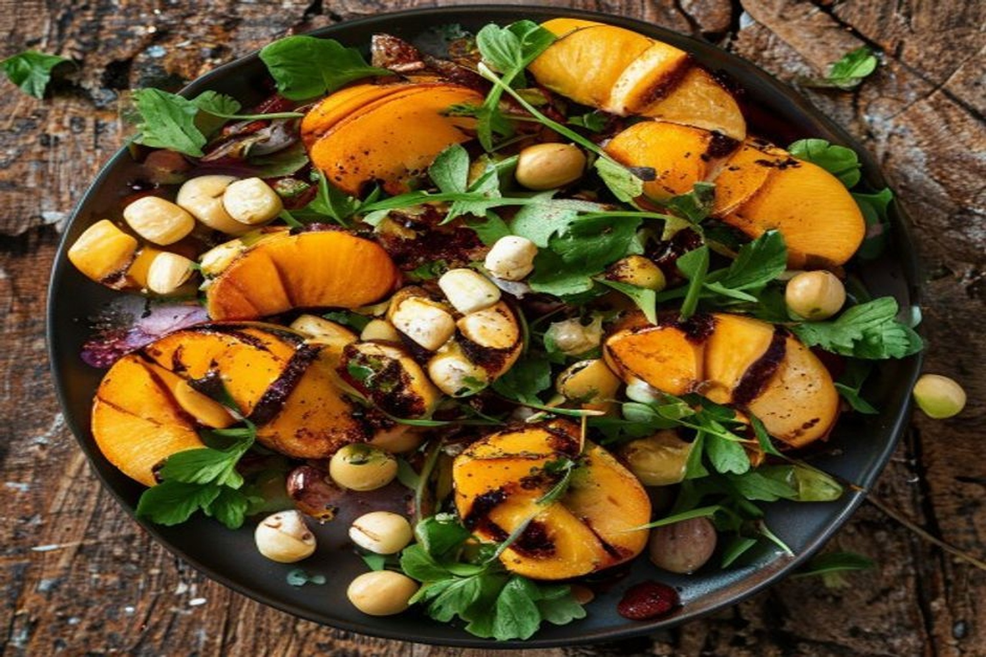 Ensalada de albaricoque con harissa