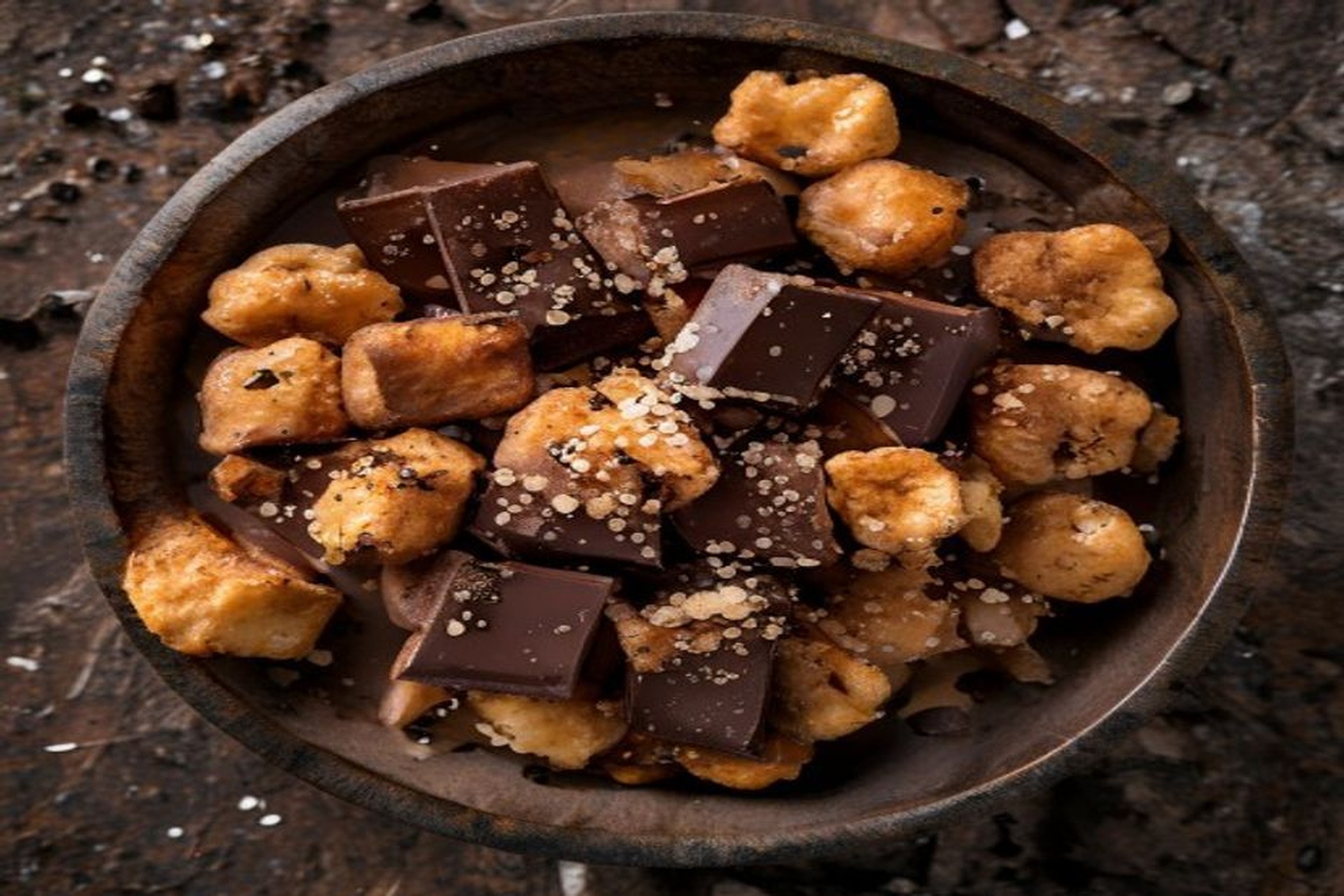Bocaditos de garbanzo y chocolate negro