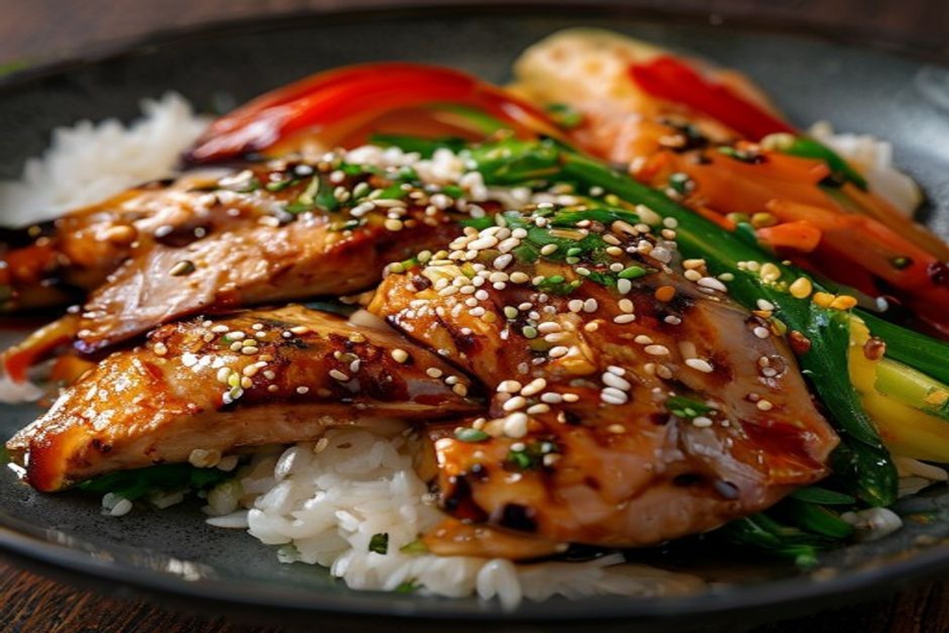 Receta de Pollo Teriyaki con Miel de Caña: El Secreto del Brillo Perfecto preparada paso a paso — fotografía editorial de RecetaGenial