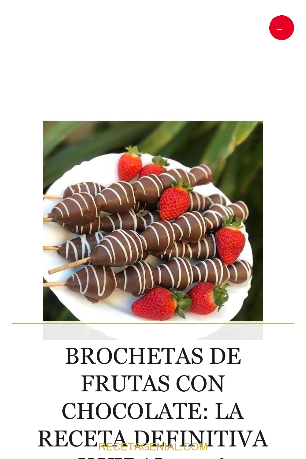Brochetas de frutas con chocolate