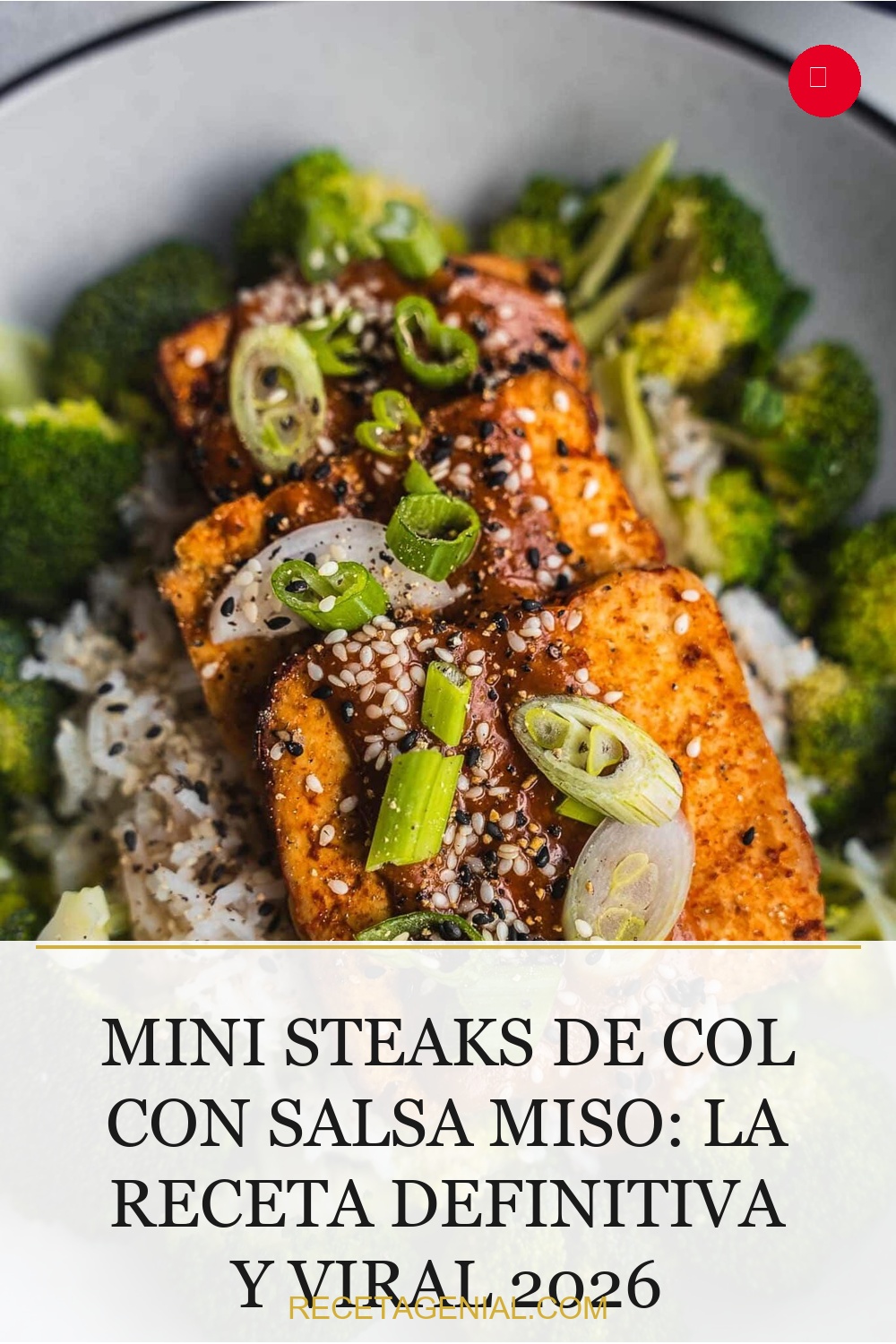 Mini steaks de col con salsa miso