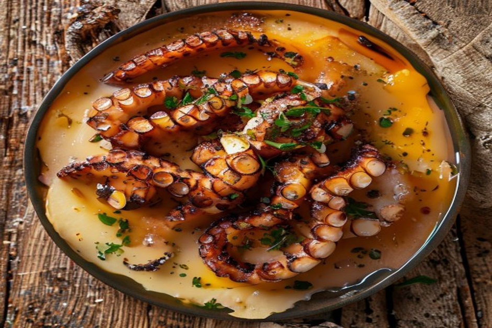 Pulpo a la Brasa con Parmentier de Pimentón: El Secreto del Restaurante