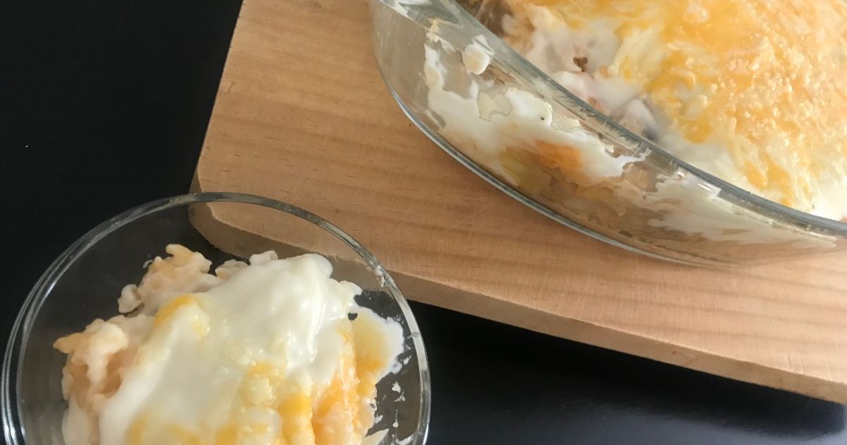 Arroz caldoso con queso gratinado