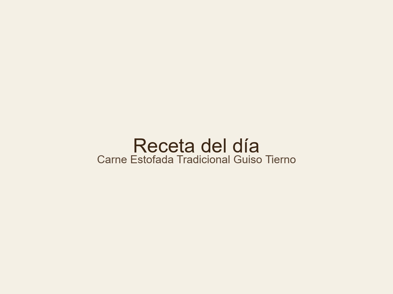 Carne estofada