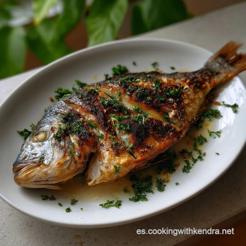 Dorada a la sal con verduras y limón