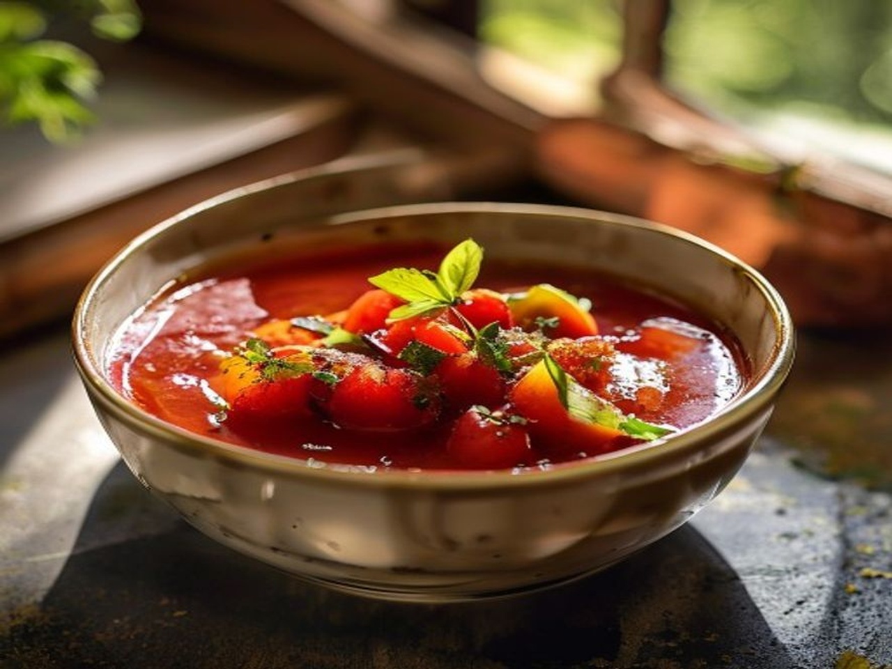 gazpacho andaluz de cerezas