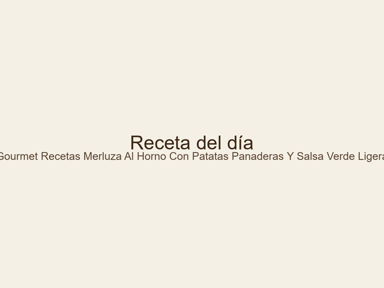 Gourmet recetas