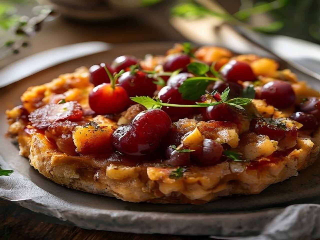 migas de pan con uvas
