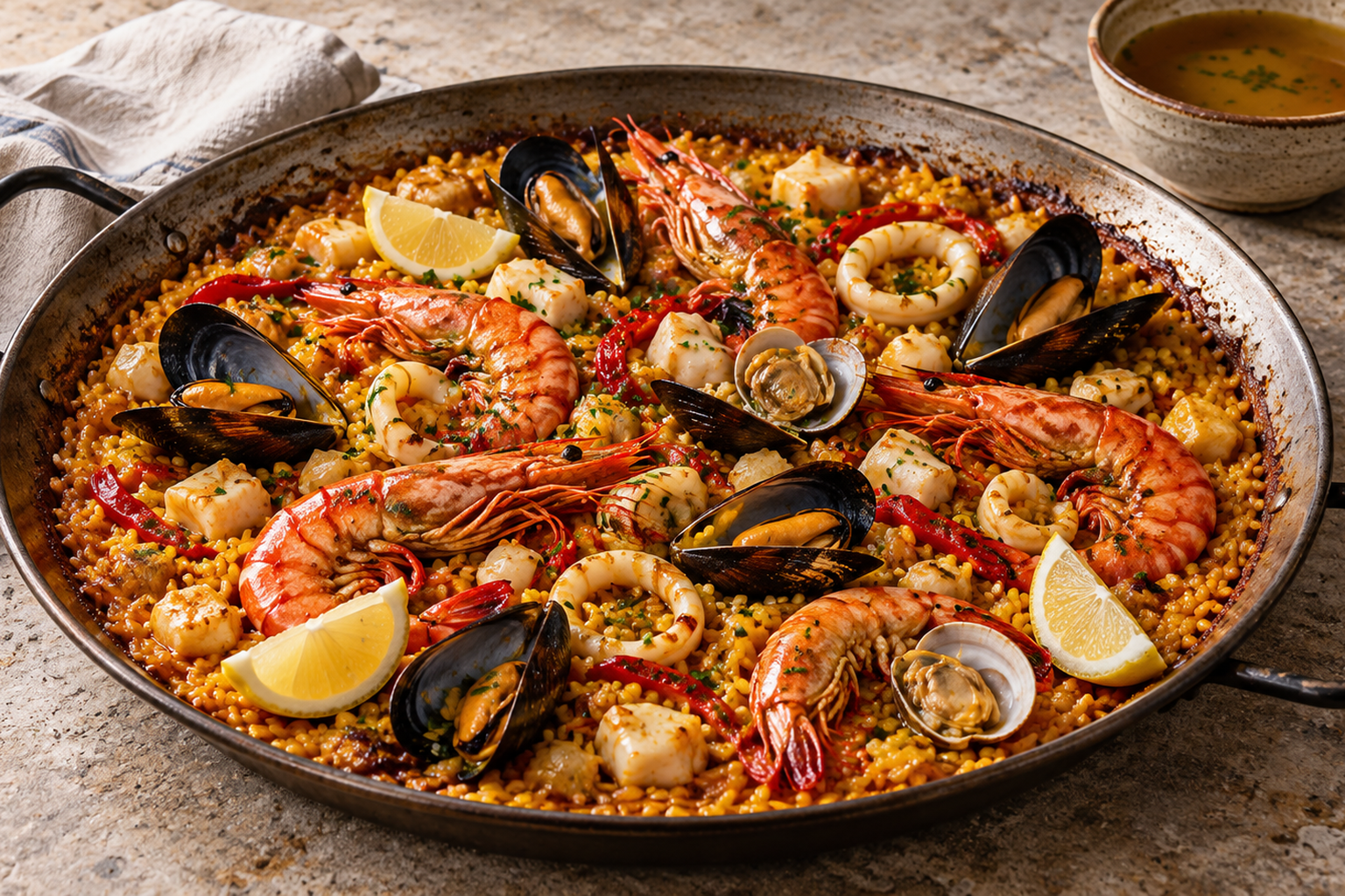 paella de marisco video