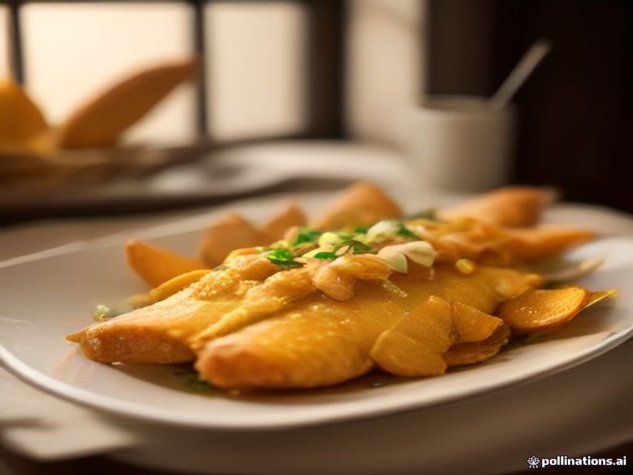 Pescado frito crujiente y dorado