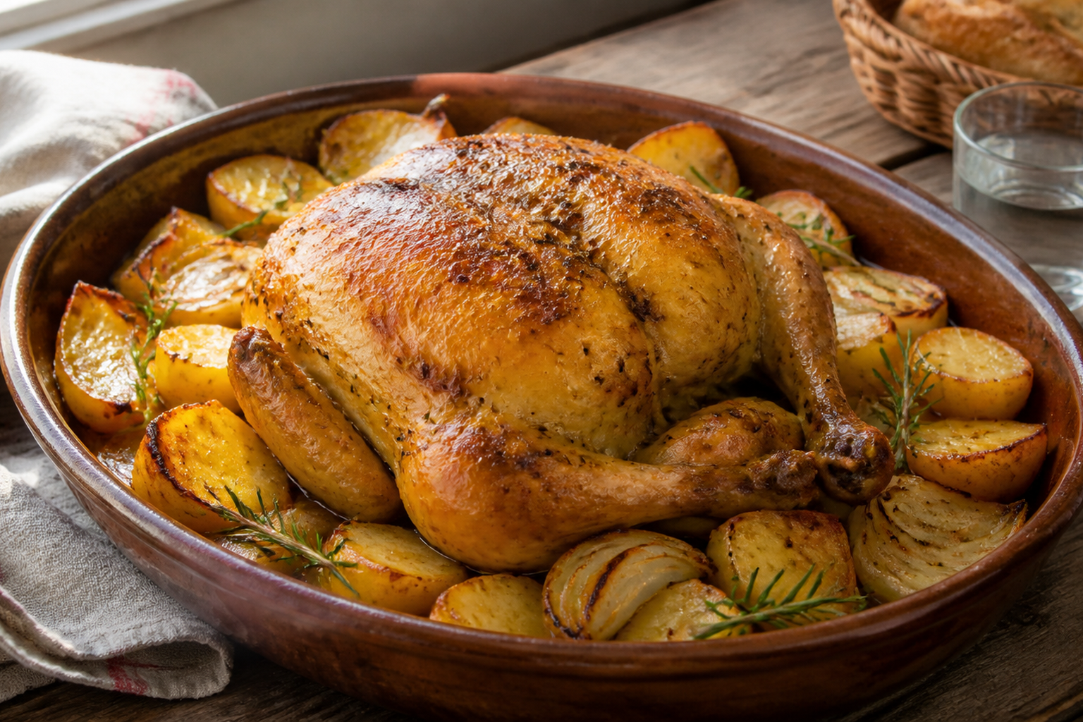 pollo al horno jugoso