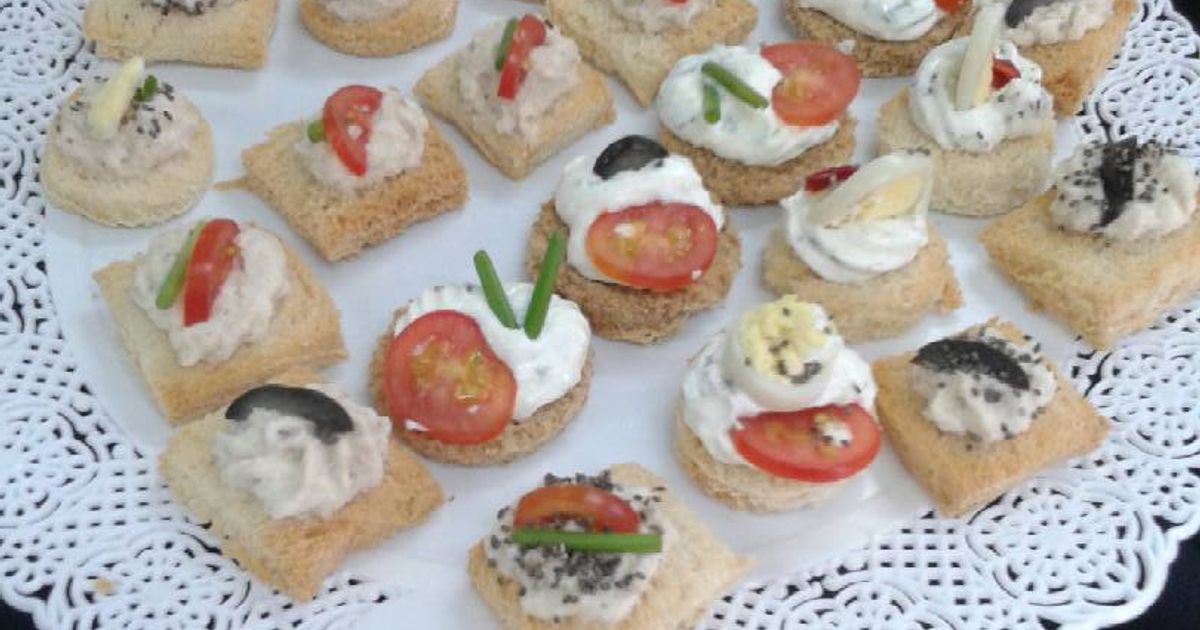 recetas aperitivos fríos en rodajas de pan