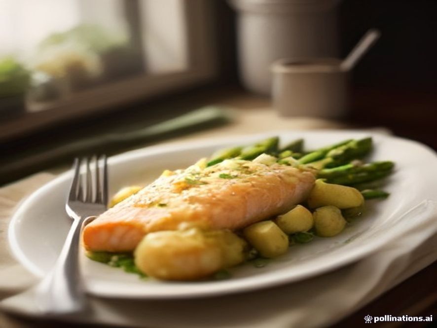 salmón al horno con espárragos