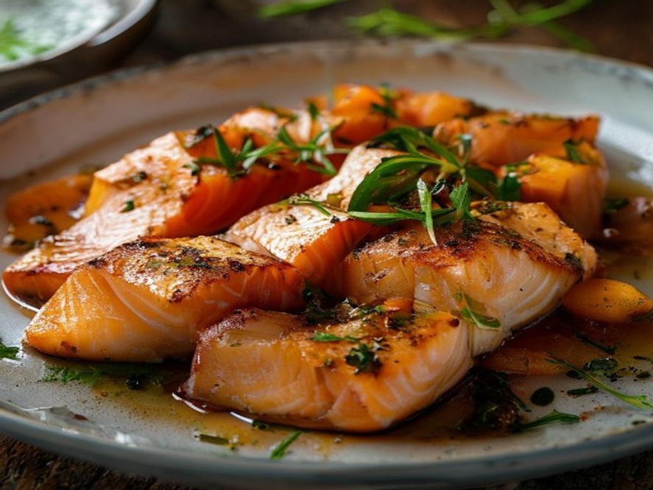 salmón al horno con verduras