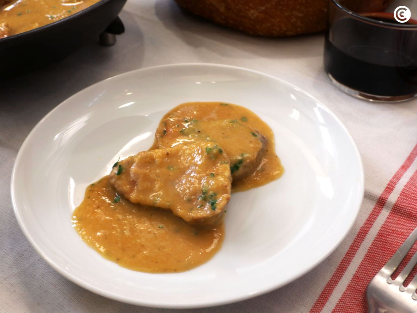 Solomillo de cerdo en salsa tradicional vasca