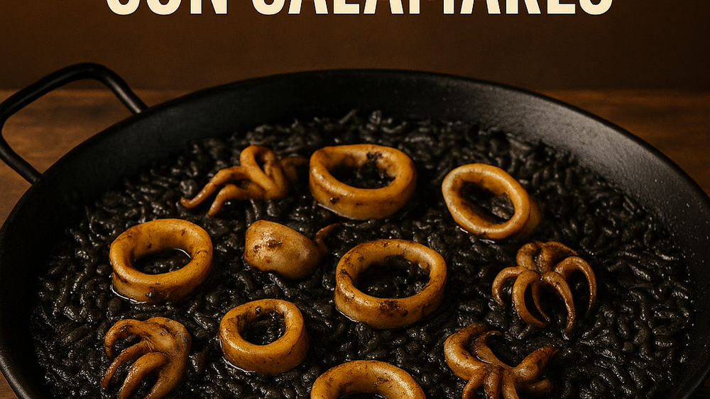 Paso 1 de la receta Arroz Negro con Calamares y Ojos de Huevo de Codorniz