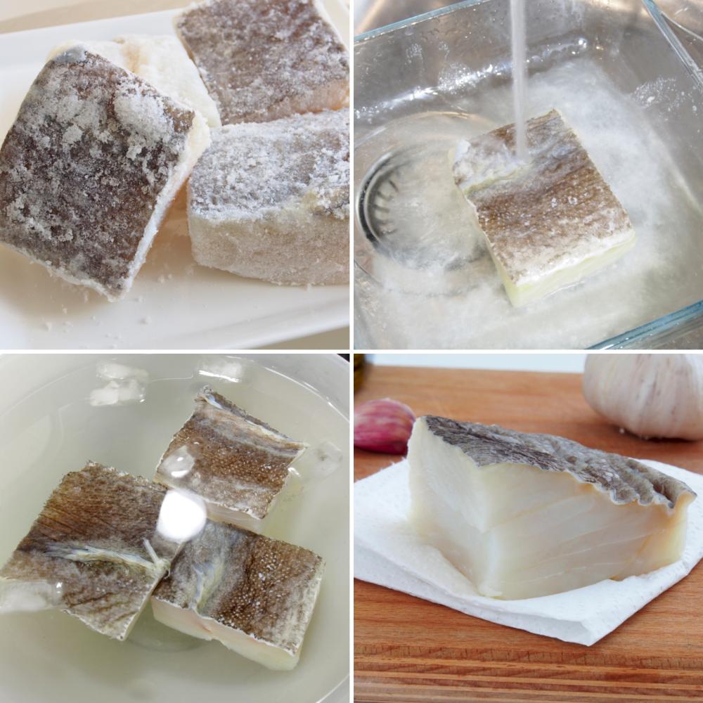 Paso 1 de la receta Bacalao al pil pil casero y refrescante