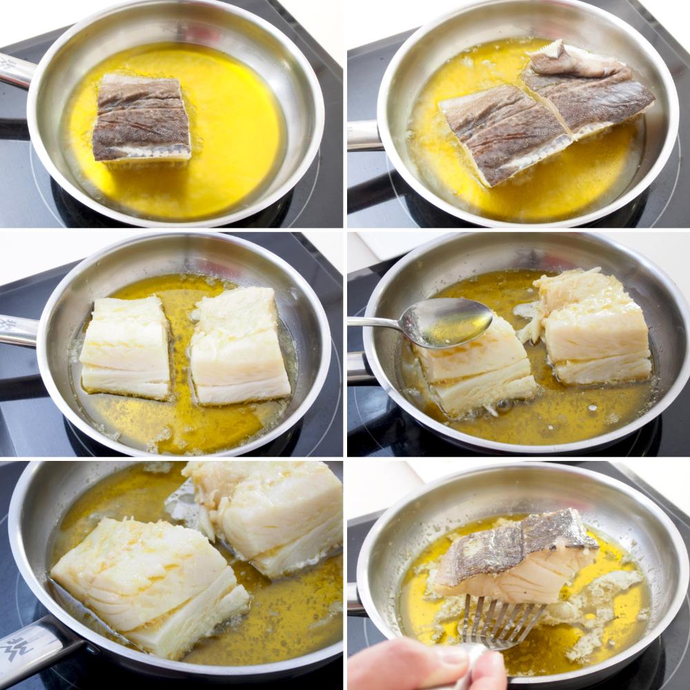 Paso 4 de la receta Bacalao al pil pil casero y refrescante