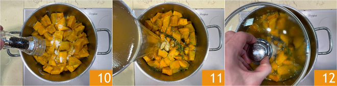 Paso 4 de la receta Crema de calabaza asada con queso de cabra
