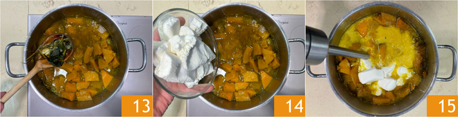 Paso 5 de la receta Crema de calabaza asada con queso de cabra
