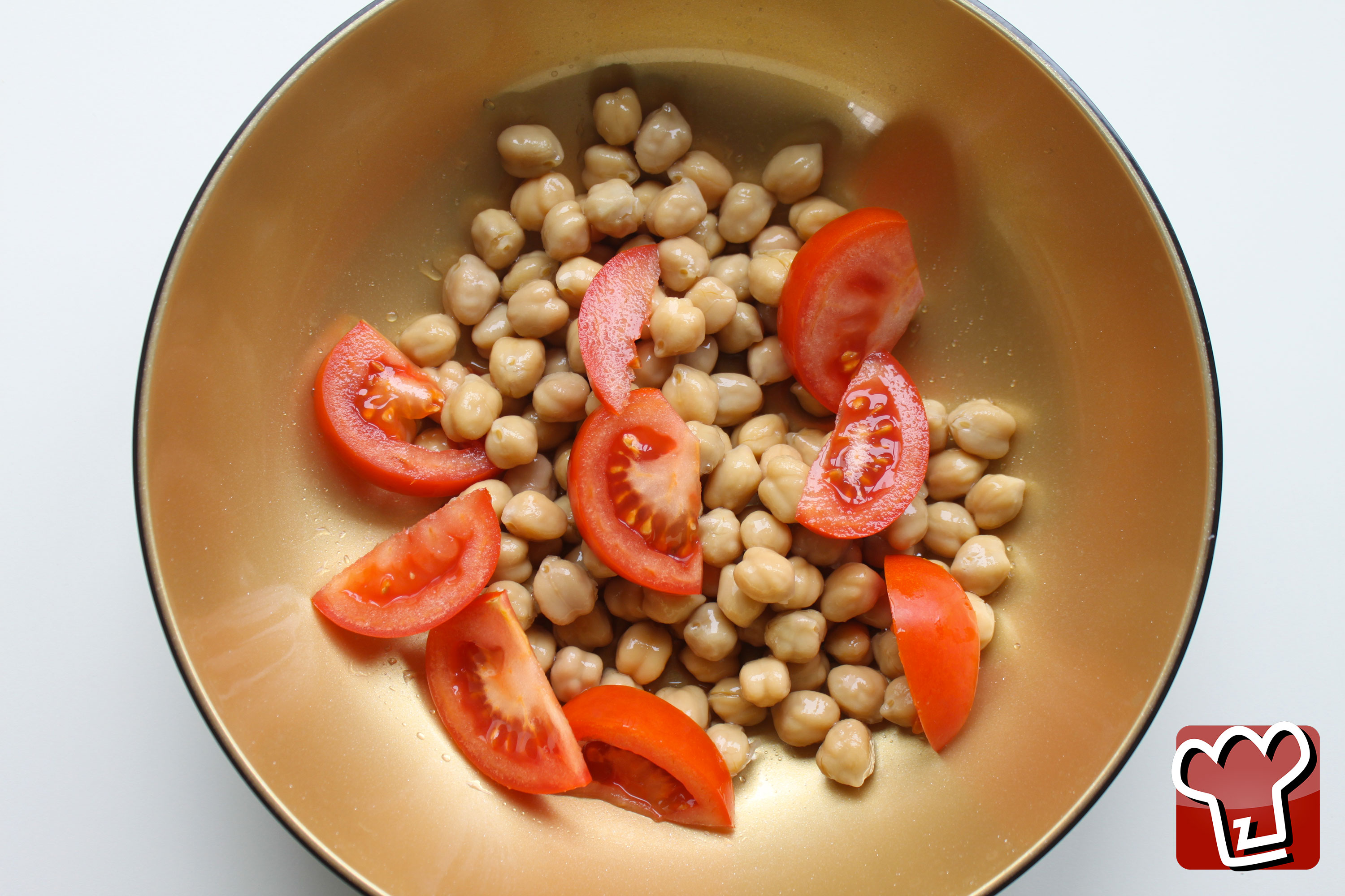 Paso 3 de la receta Ensalada de garbanzos con patatas y romero