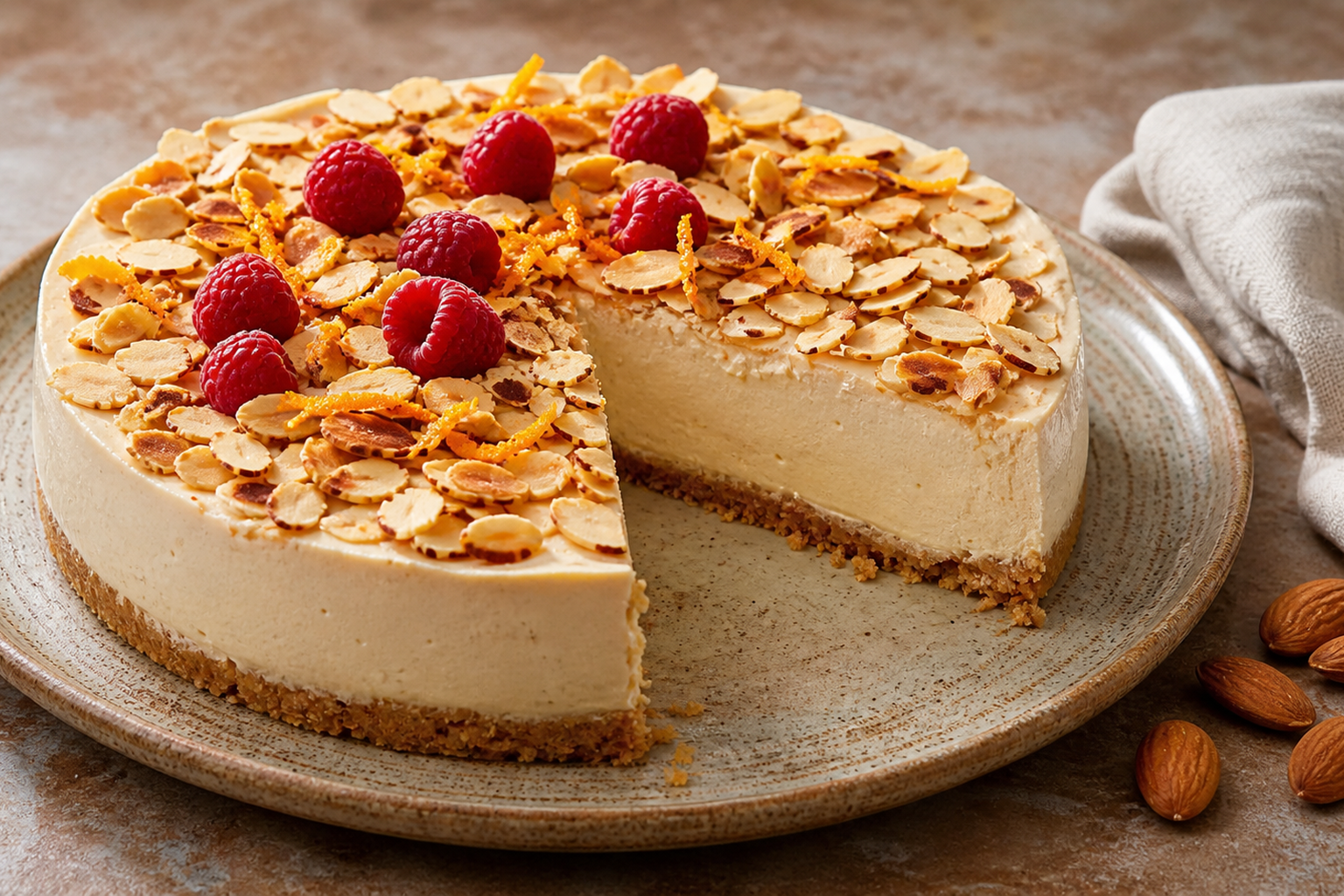 Tarta cremosa de turrón para fin de año