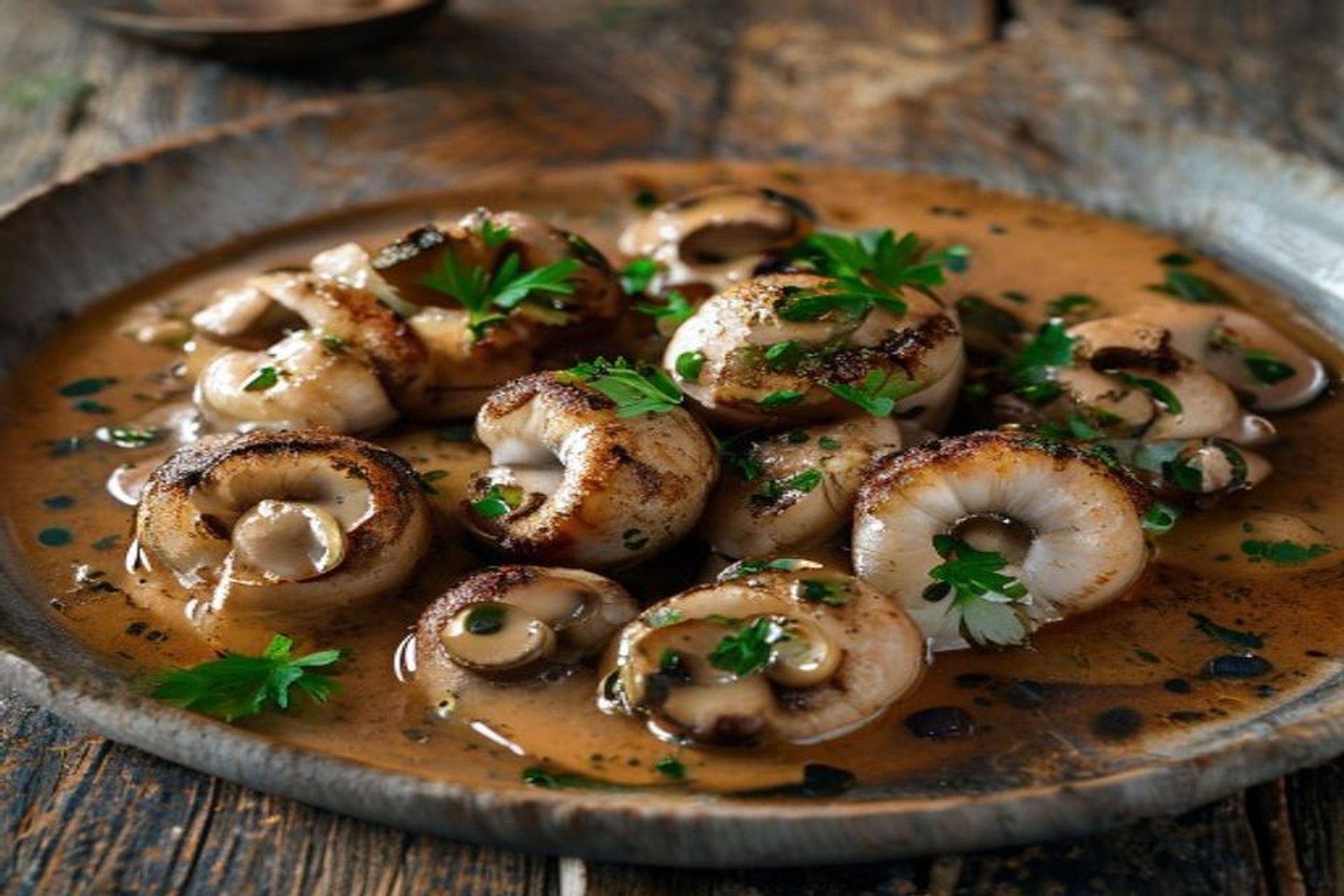 Calamares rellenos de setas shiitake