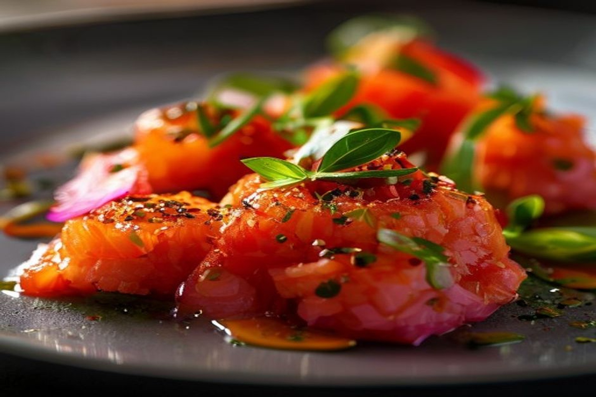 Receta de Tartar de Atún Rojo con Kimchi: La Fusión Definitiva preparada paso a paso — fotografía editorial de RecetaGenial