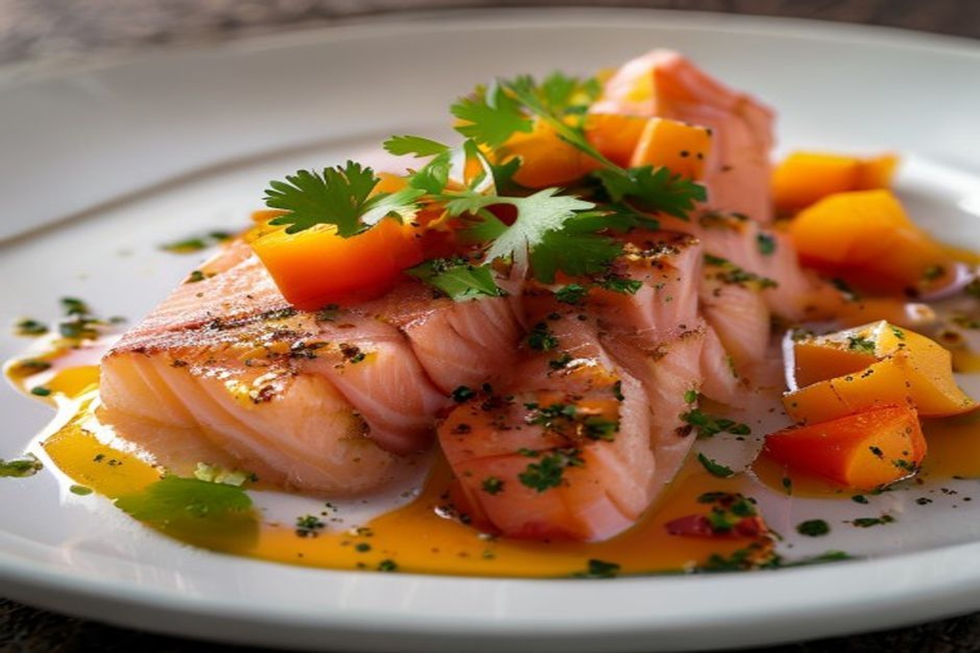 Tiradito de corvina con ají amarillo