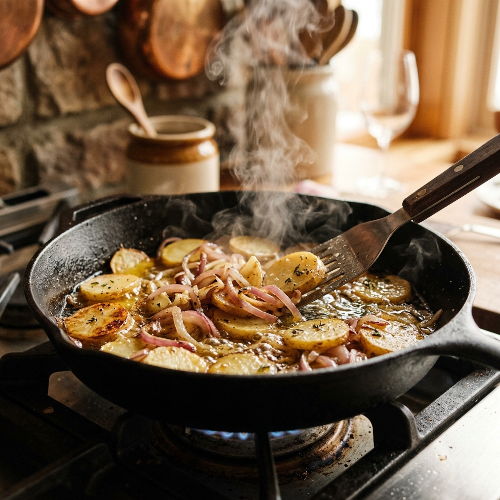 Confitando las Patatas